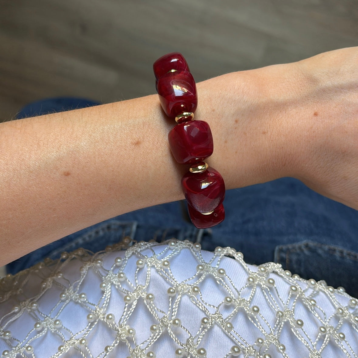 Ambre Bracelet in Burgundy