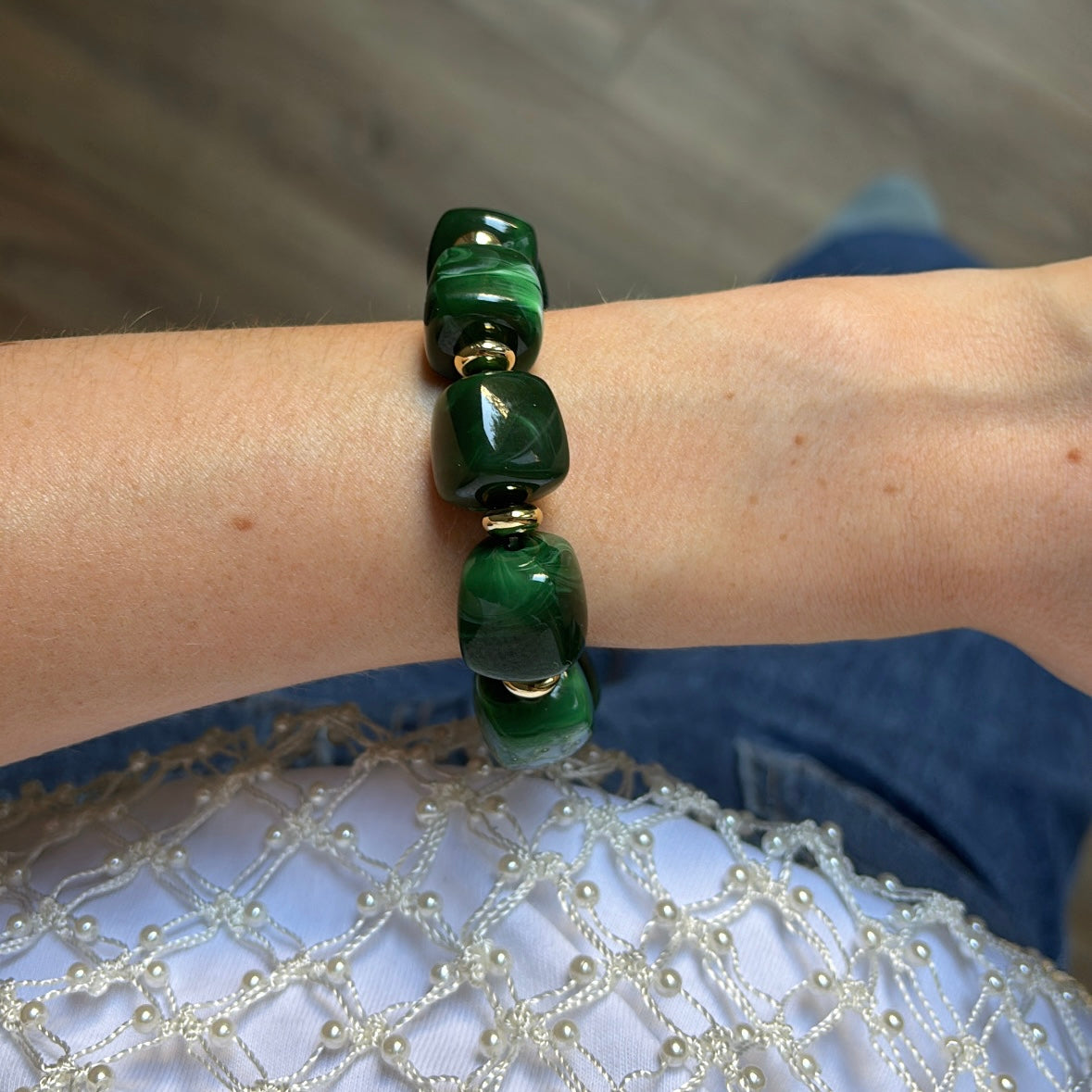 Ambre Bracelet in Emerald Green